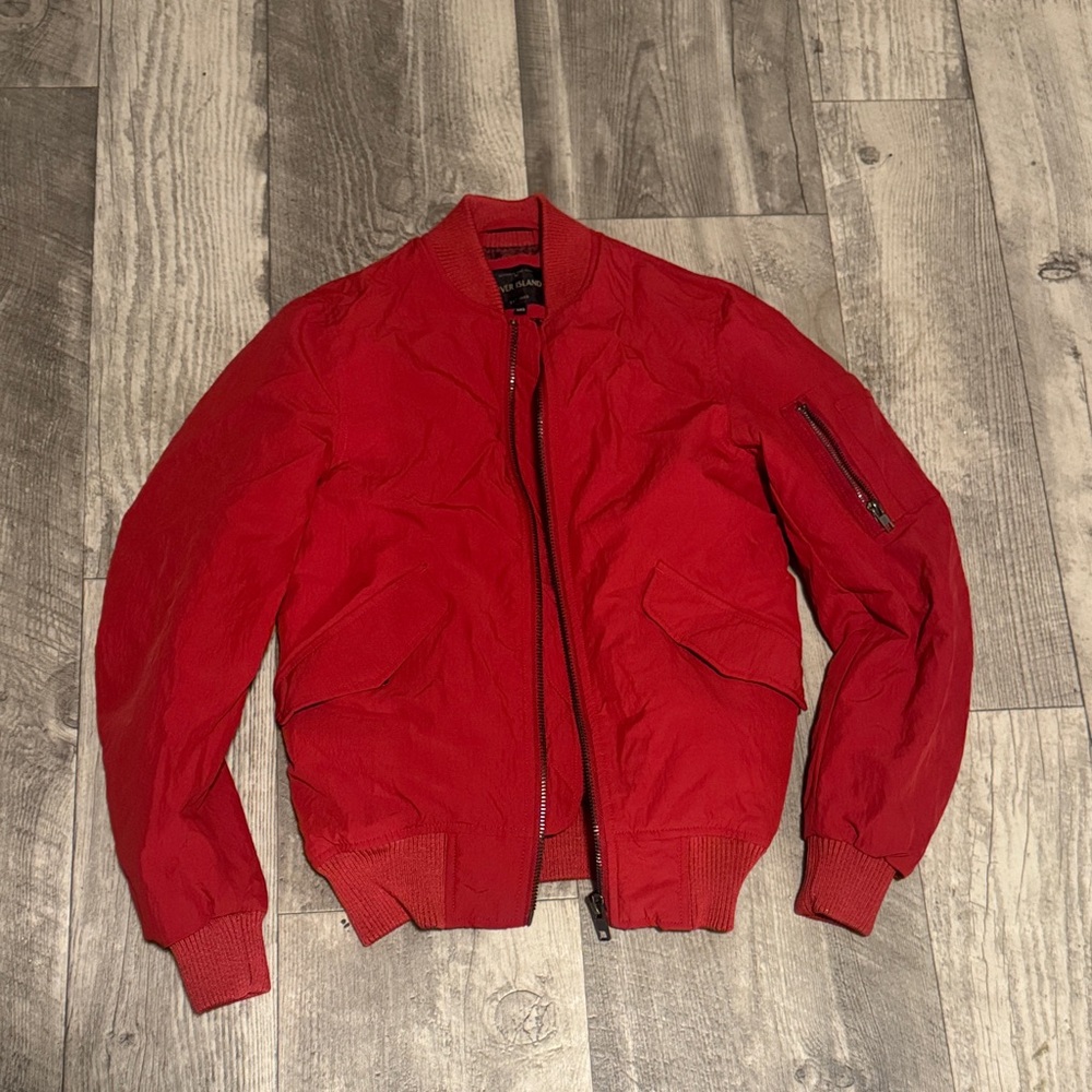 River Island Red Bomber Jacket